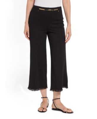 Women's Ari Wide Leg Crop Fringe Belted Pant