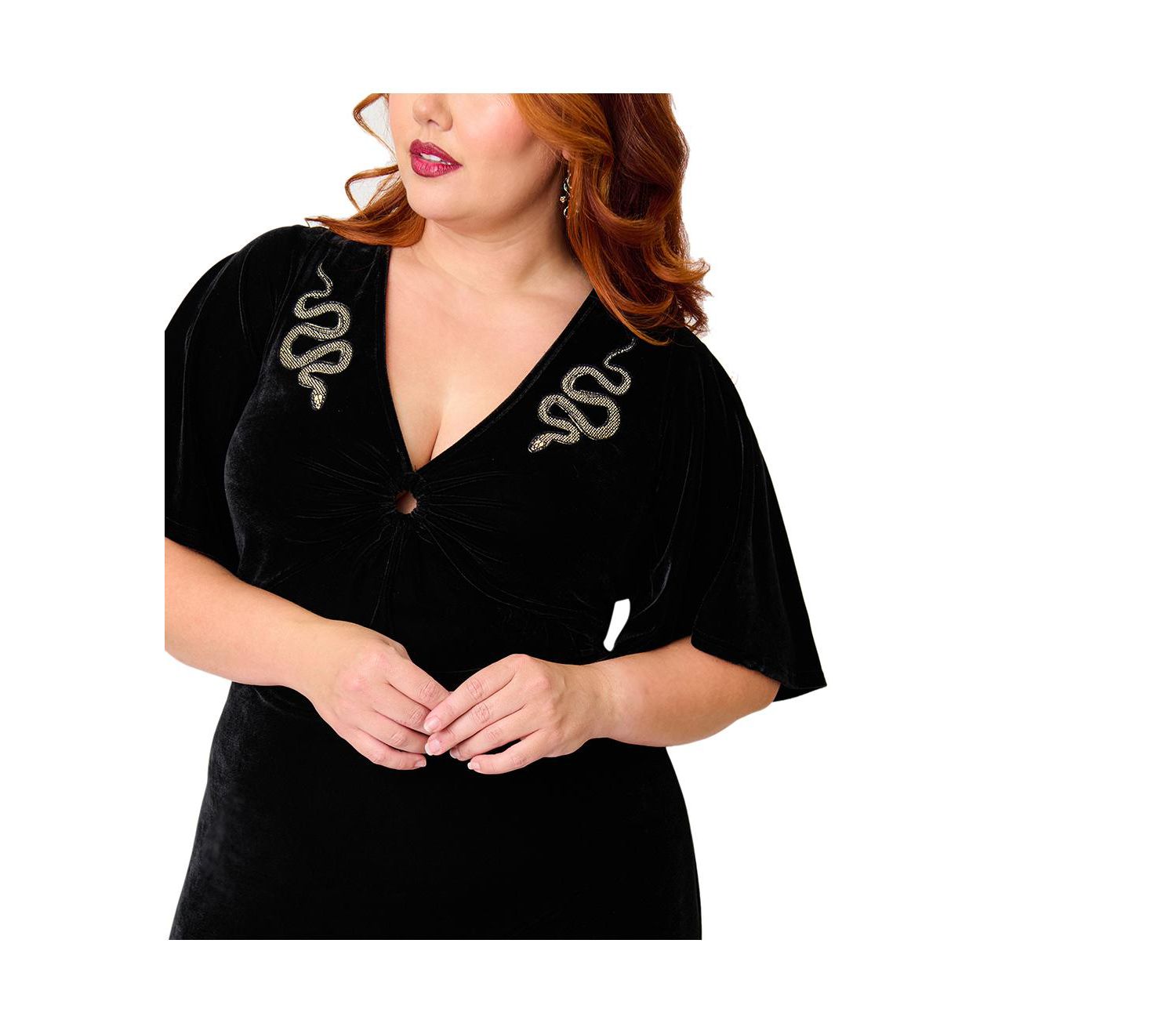 Plus Size Cut Out Knit Maxi Dress