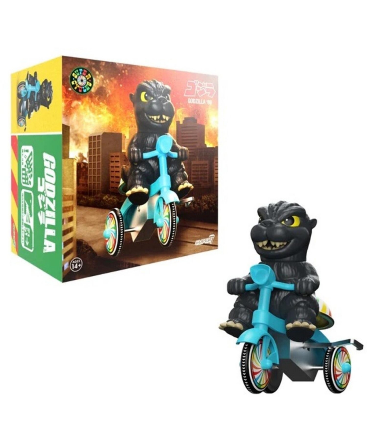 Super7 Toho Super Cycles Godzilla '89 Wind-Up Collectible Toy Vehicle