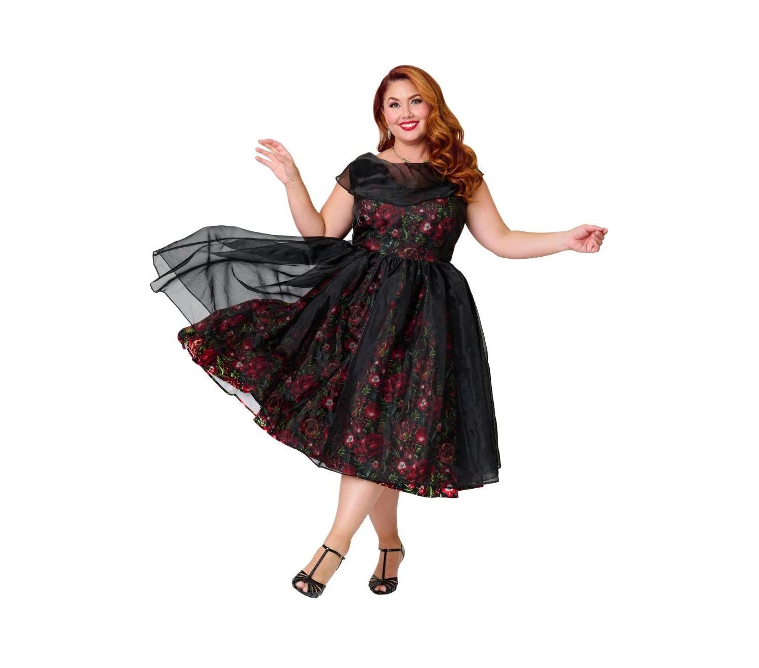 Plus Size Modern Art Swing Dress
