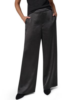 Women's Wide-Leg Pull-On Satin Pants