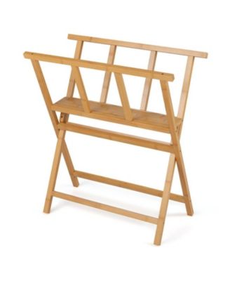 Bamboo Art Print Rack for Canvas Storage and Display, for Drawing, Painting and Creative Activities
