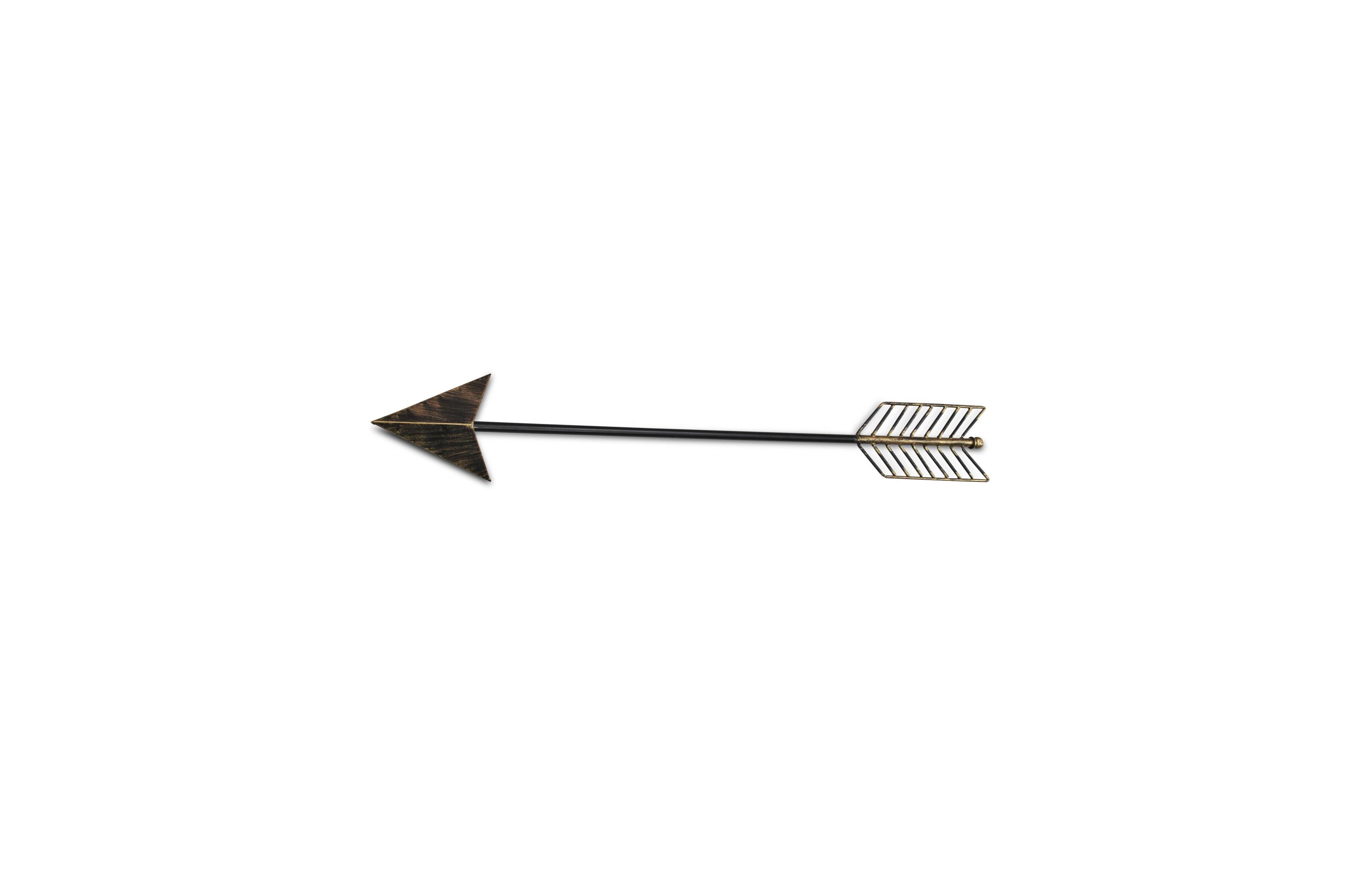 HomeRoots Burnished Tone Metal Arrow Wall Decor