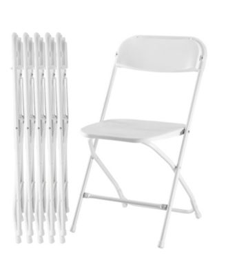 Set of Six Metal Outdoor Folding Stacking Dining Chairs