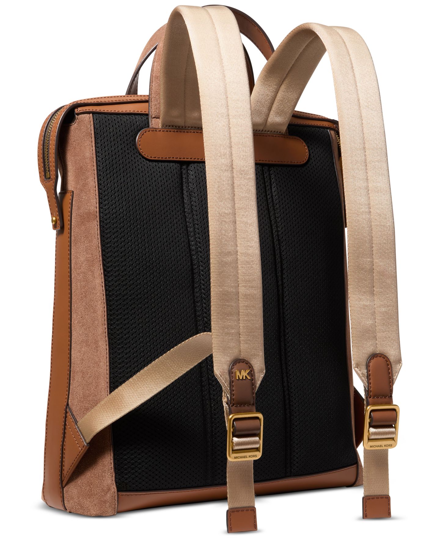 Мужская сумка Michael Kors Nicholas Work Laptop Suede Tote, цвет: Светло-коричневый — фото 2