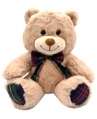 13" Holiday Plaid Plush Bear