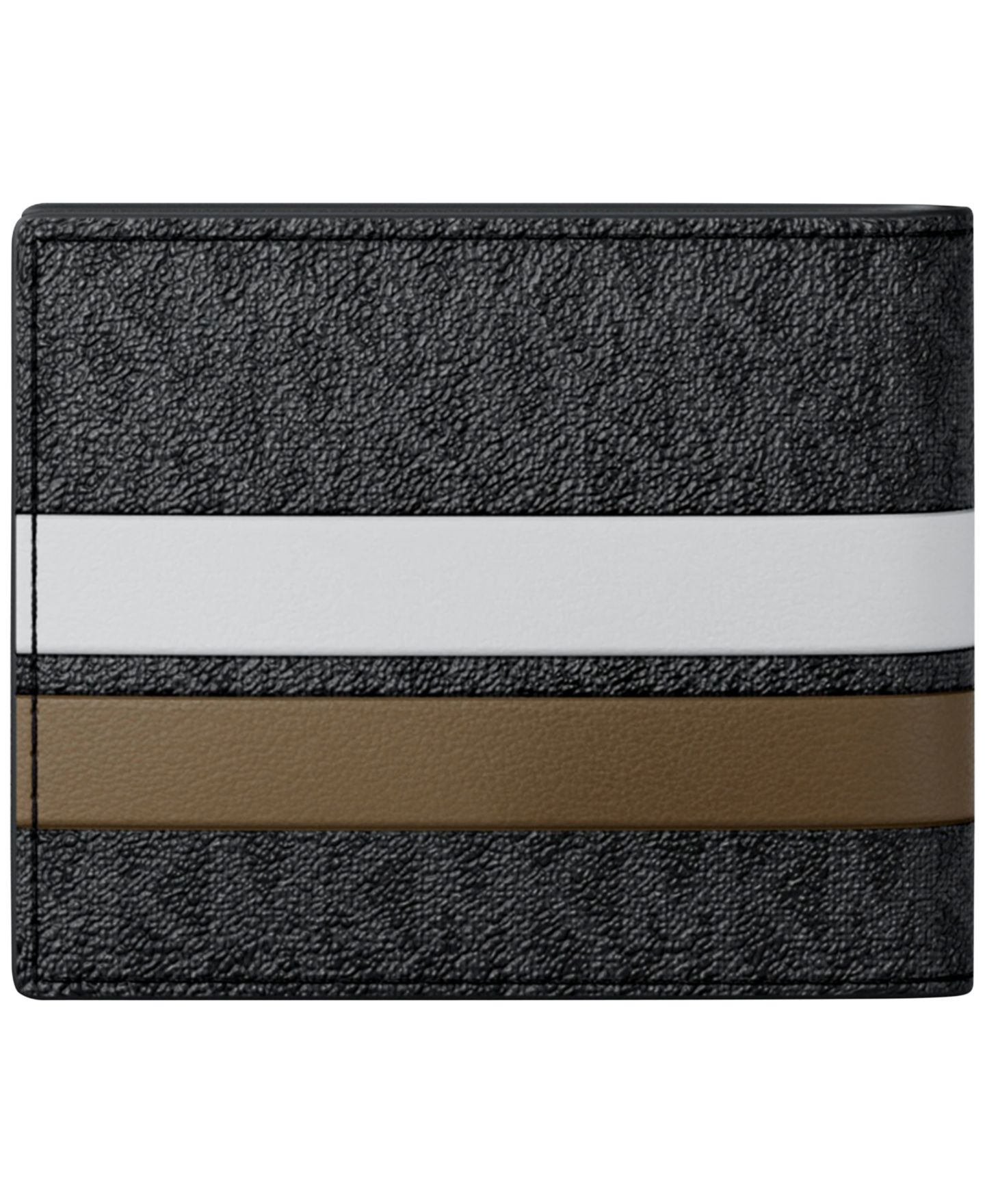 Мужской кошелёк Michael Kors Slim Bifold Signature Logo Print Faux Leather Wallet, цвет: Тёмно-зелёный разноцветный — фото 2