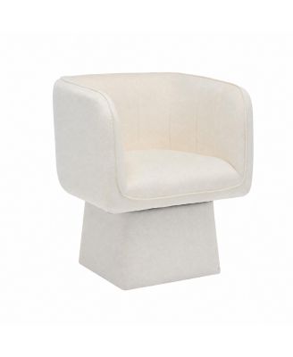 Modern Soft Swivel Barrel, 360 degrees Rotating Armchair with Curved Backrest and Soft Cushion Accent chair