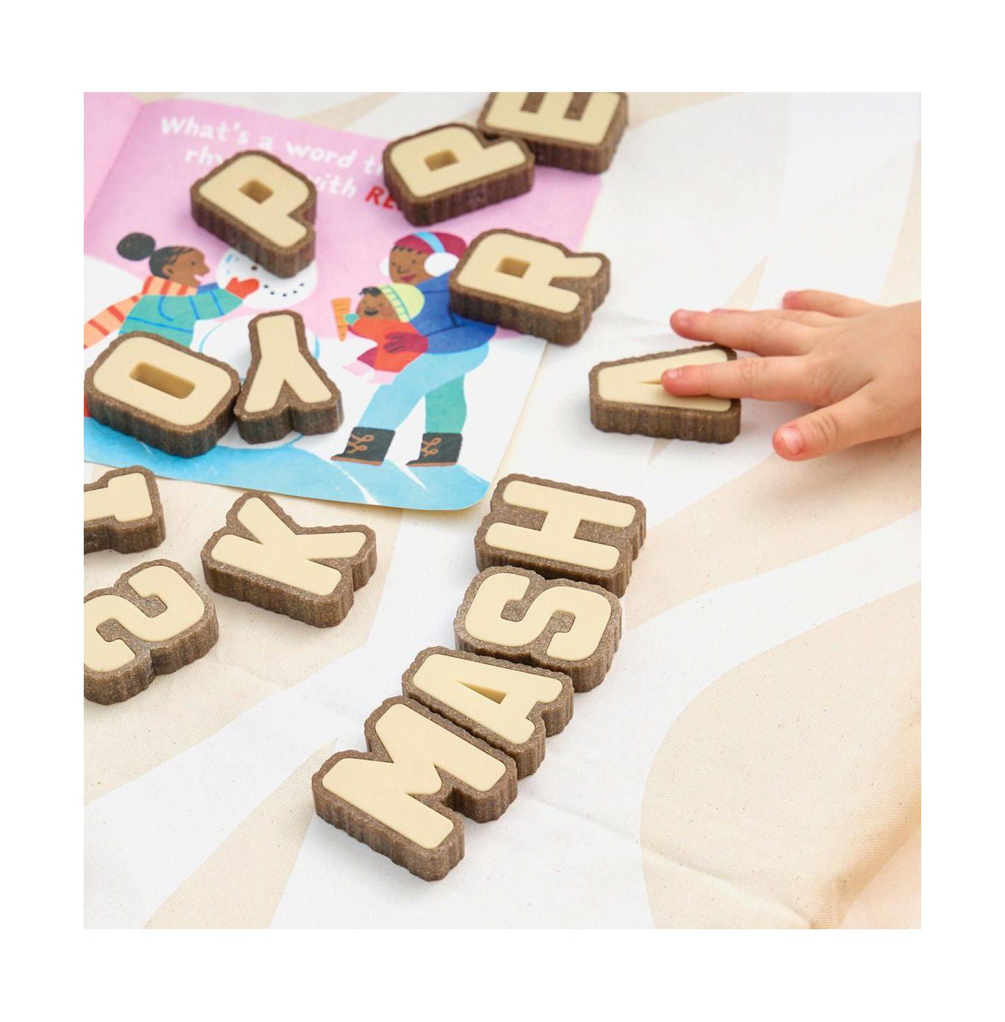 Детские кубики-буквы Kaplan Early Learning Bark Block Letters, 36 шт., от 18 месяцев, цвет: Коричневый — фото 7