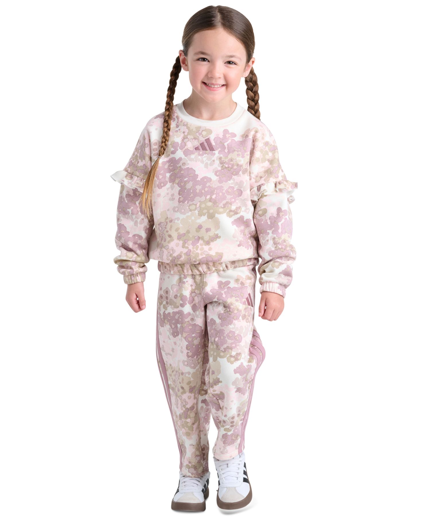Girls' 2T-6X Long-Sleeve Sweatshirt and Pants, 2-Piece Set