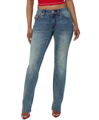 Women's Billie Low-Rise Straight-Leg Flap-Pocket Jeans