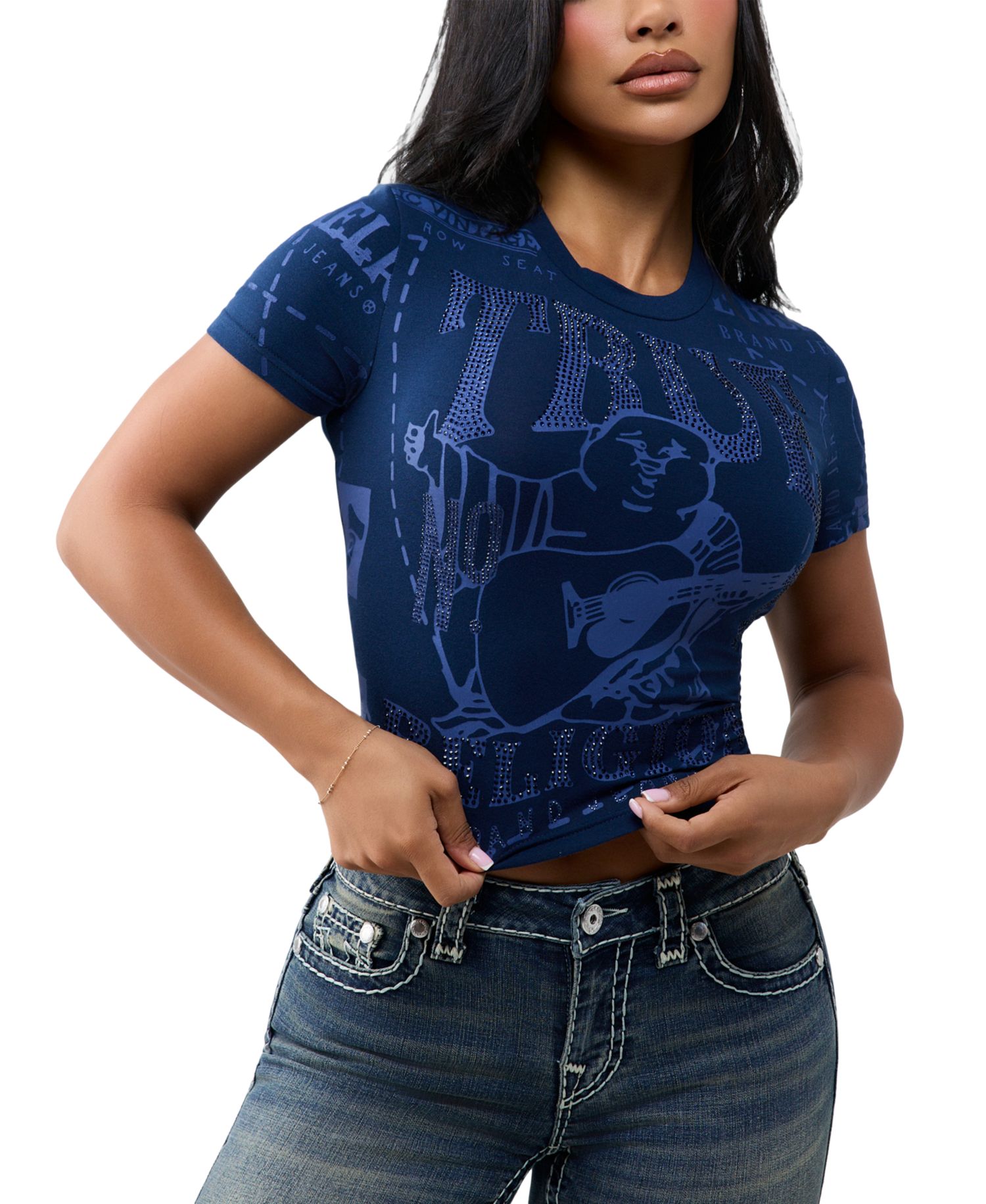 Women's Graphic Crewneck Crop T-Shirt
