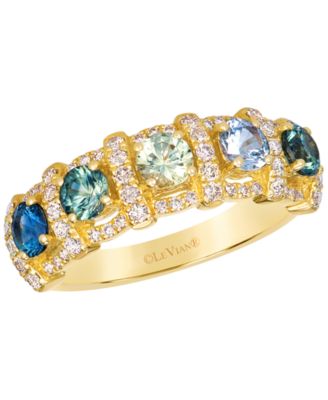 Honey Gold Multi-Stone Round Diamond Ring (0.46 ct. t.w.) in 14k Yellow Gold