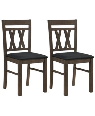 Dining Chairs with Solid Rubber Wood Frames for Dining Room, Living Room