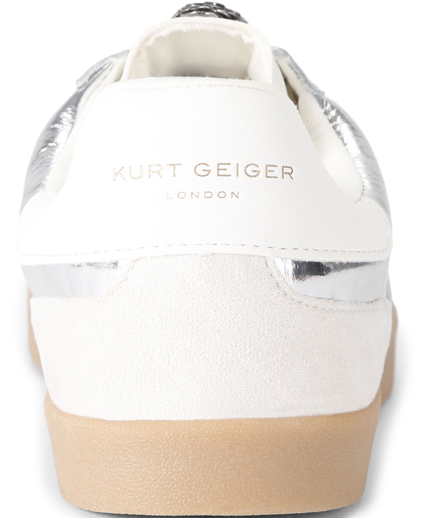 Женские кроссовки Kurt Geiger London Barbican на шнуровке, цвет: Серебряный комбинированный — фото 3