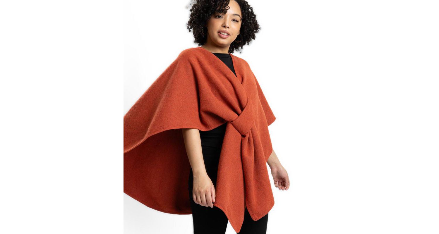 Women's Gloria Oversized V-Neck 3/4-Sleeve Poncho