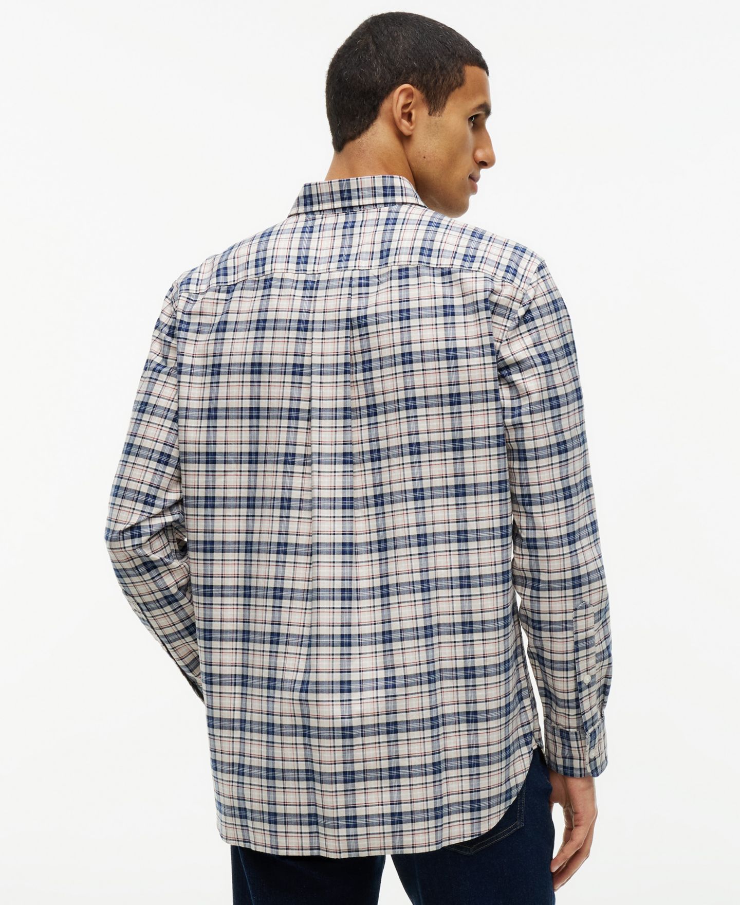 Мужская рубашка Tommy Hilfiger Oxford Tartan Check Regular-Fit, цвет: Бежевый / Клетчатый — фото 4