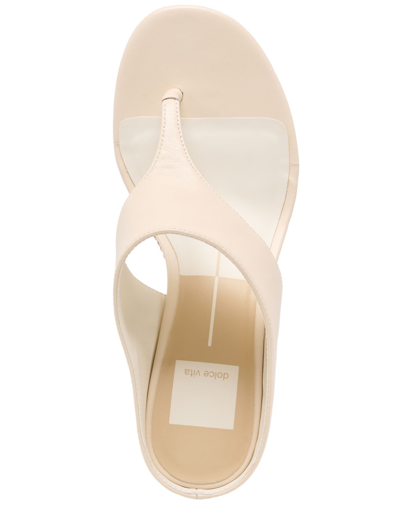 Женские сандалии Dolce Vita Symon Thong Espadrille Wedge, цвет: Алебастровый кожаный — фото 3