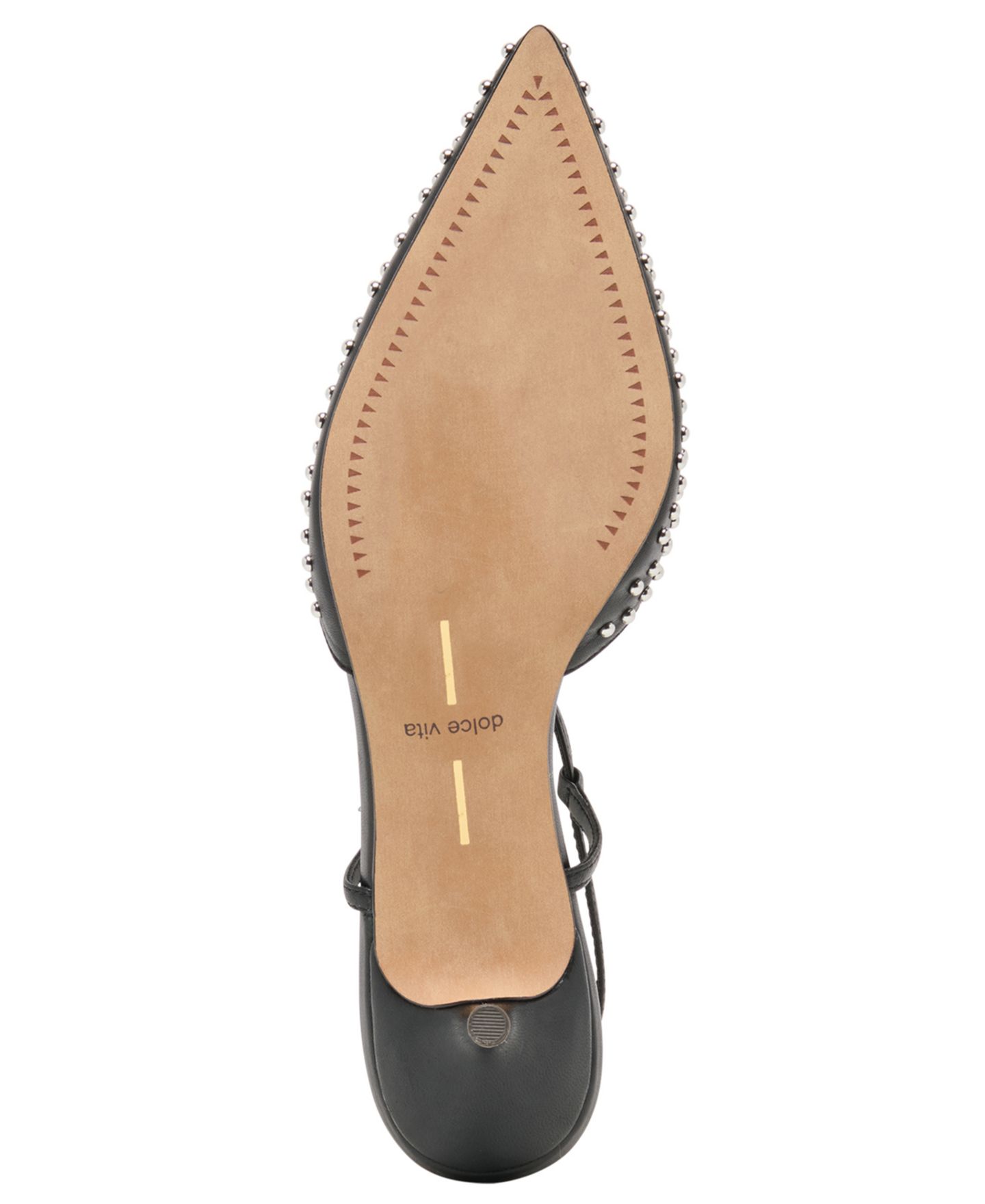 Женские туфли Dolce Vita Torena Pointed Toe T-Strap Kitten Heel, цвет: Чёрный кожаный — фото 5