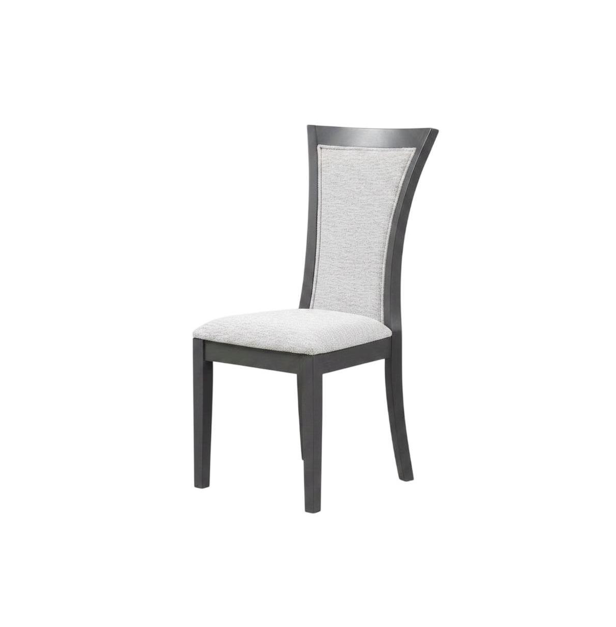 Starlight Canyon Home Rubberwood Upholstered Dining Chair with Solid Wood Legs, Transitional - Grey