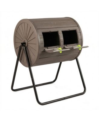 37.5 Gallon Dual-Chamber Rotating Outdoor Compost Tumbler