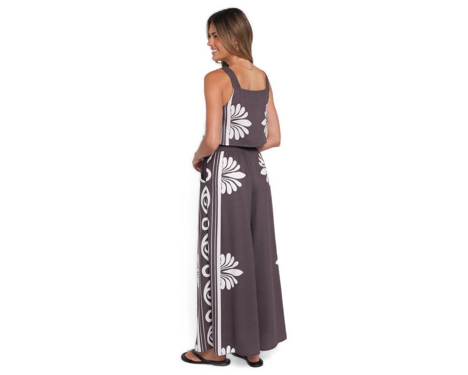 Women's Timothy Cropped Square-Neckline Wide-Leg Top and Pants, 2-Piece Set