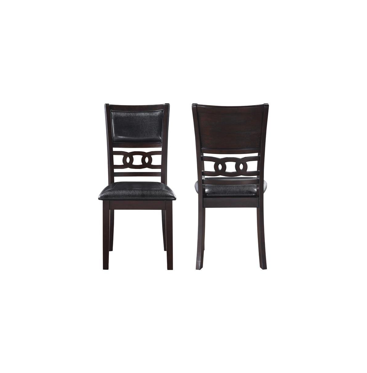 New Classic Furniture Furniture Gia Solid Wood Dining Chairs in Ebony Black (Set of 2) - Black