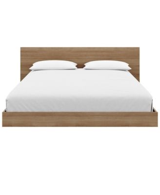 Satori Low Platform Queen Bed Set, oak