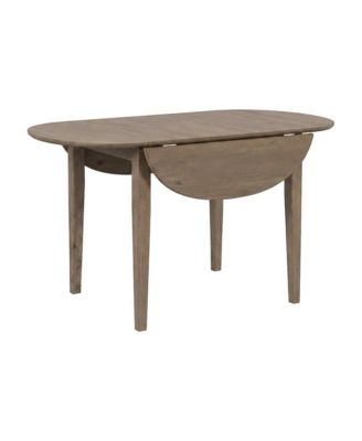Acacia Veneer Drop-Leaf Counter Height Dining Table, Coastal, Brushed Bisque