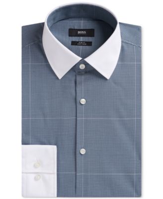 hugo boss contrast collar shirt