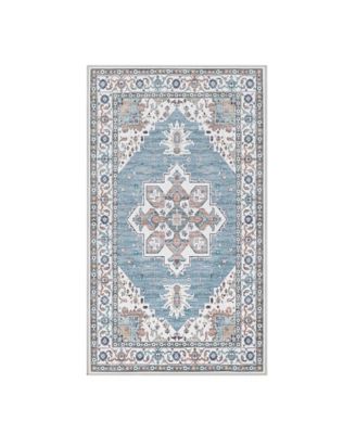 Florence Medallion Slip Resistant Accent Rug, 26" x 45"