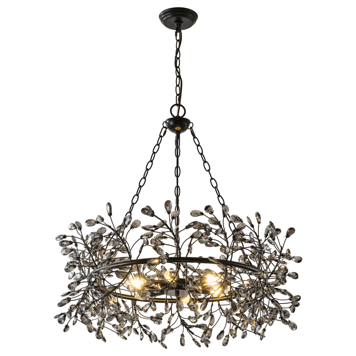 Parrot Uncle 30.7" Modern Glam Crystal Branch Chandelier