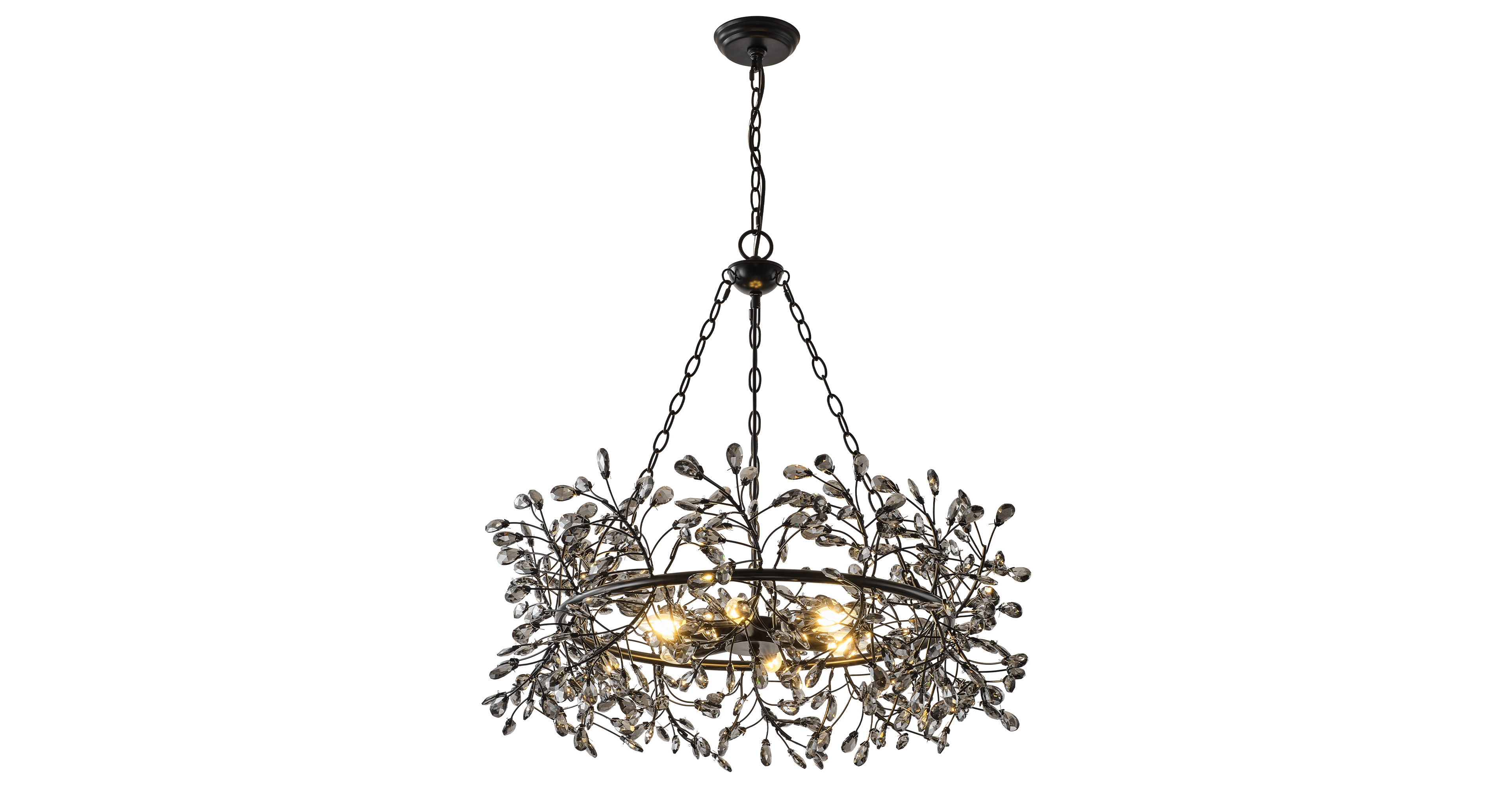 Parrot Uncle 30.7" Modern Glam Crystal Branch Chandelier
