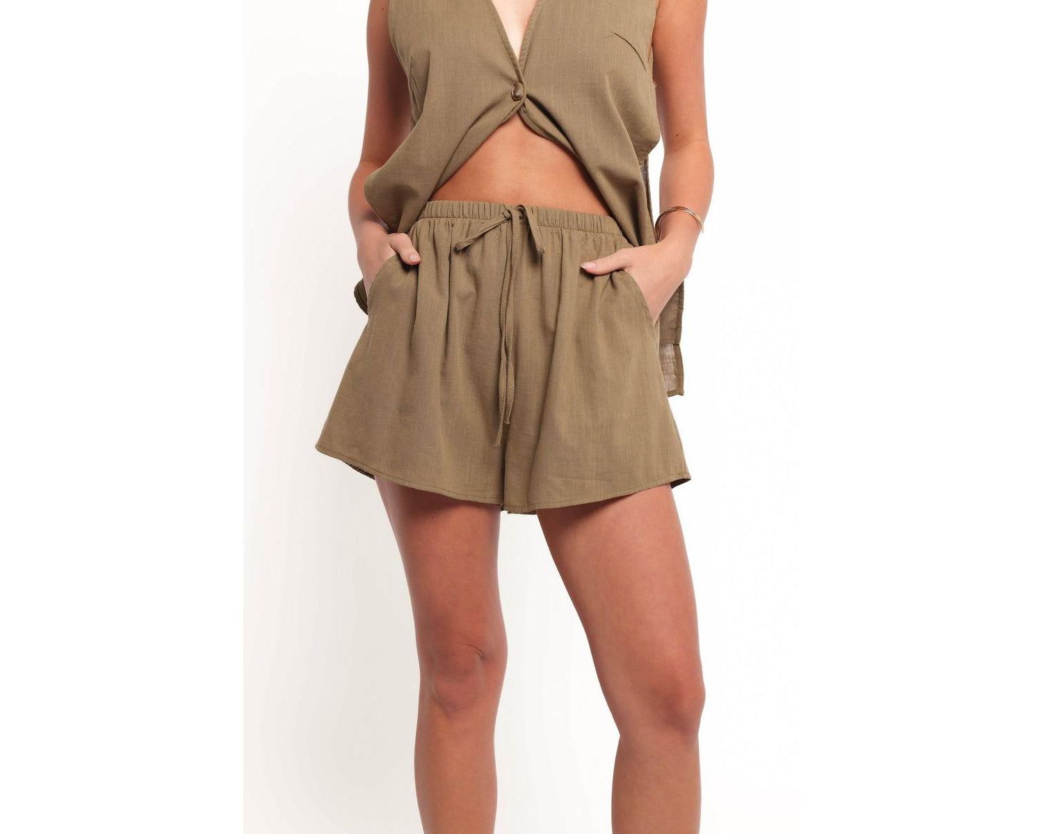 Women's Miller Sleeveless V-Neck Vest Top and Shorts, 2-Piece Set