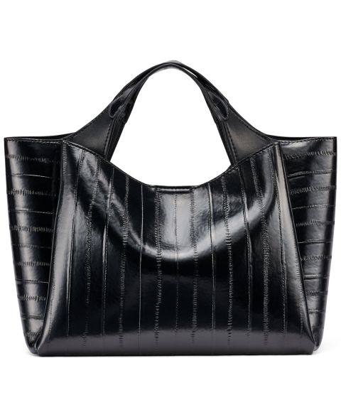 Женская сумка DKNY Willa Large Magnetic Satchel Handbag, цвет: Чёрный / Серебряный