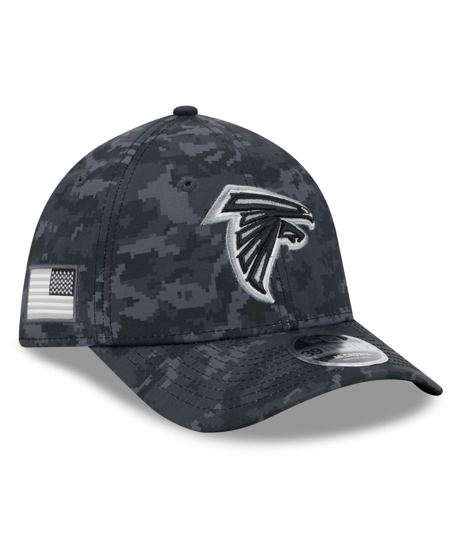 Men's Black Atlanta Falcons 2026 Salute to Service 39THIRTY Flex Hat