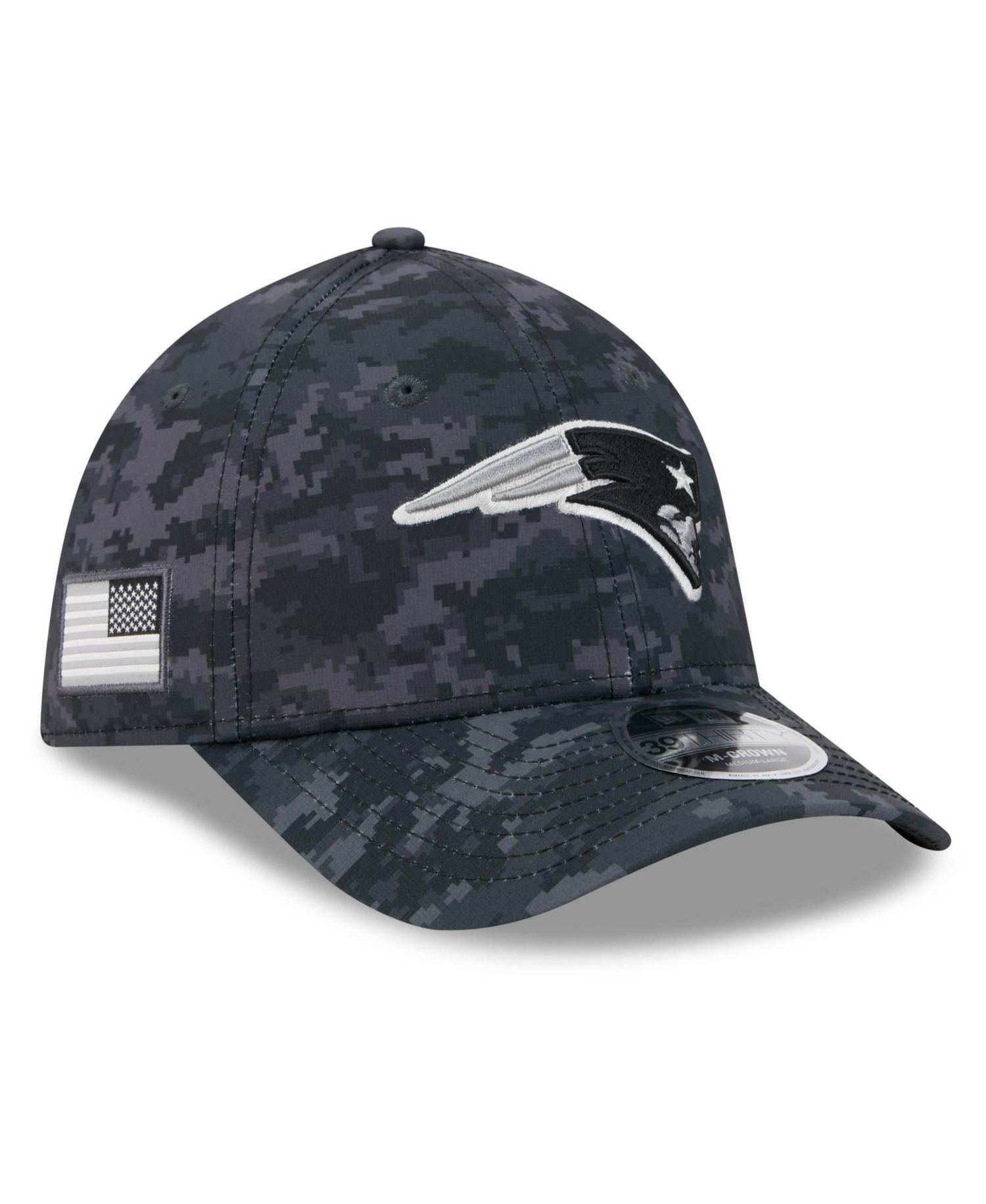 Men's Black New England Patriots 2026 Salute to Service 39THIRTY Flex Hat