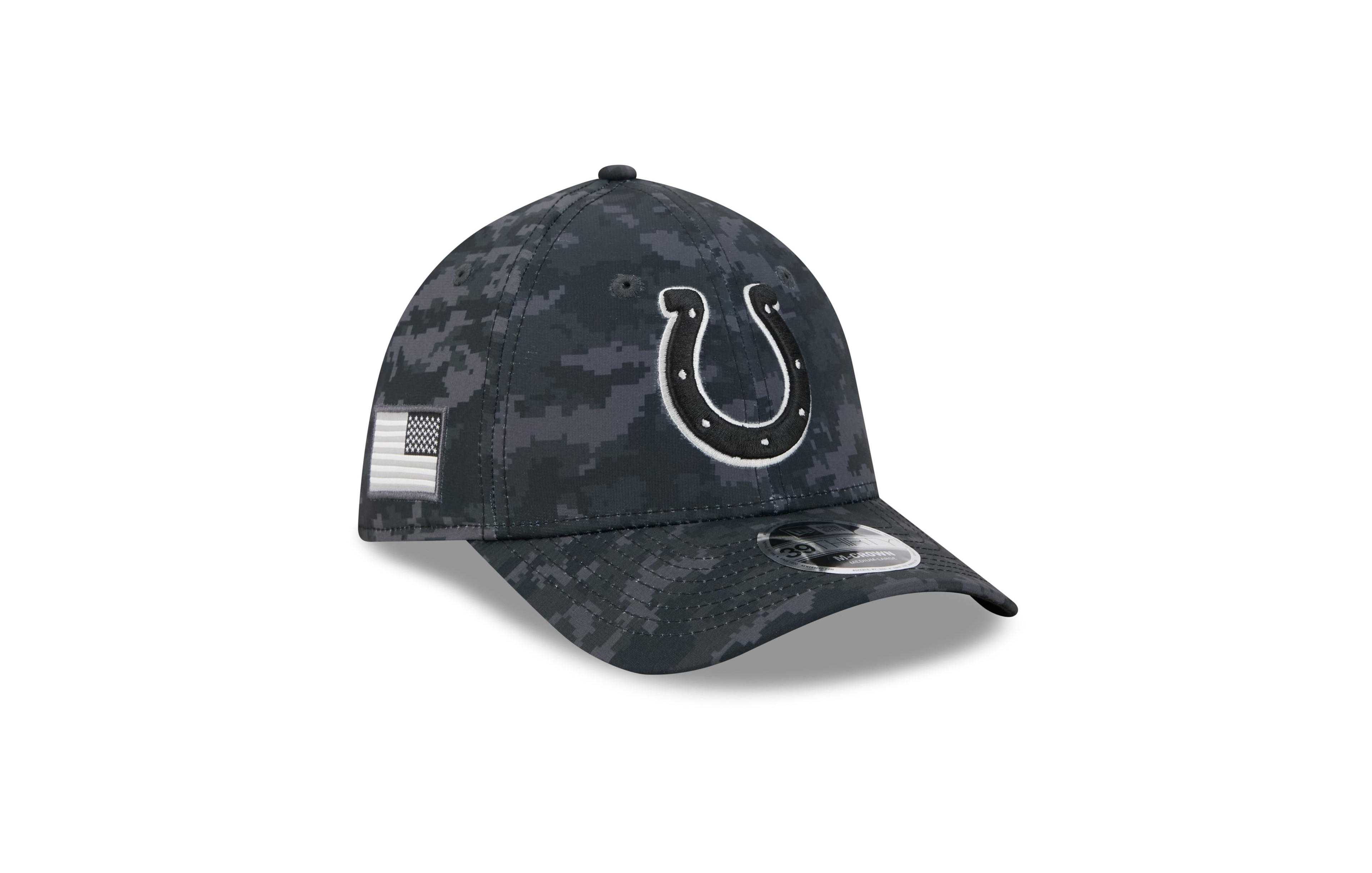New Era Men's Black Indianapolis Colts 39THIRTY Flex Hat