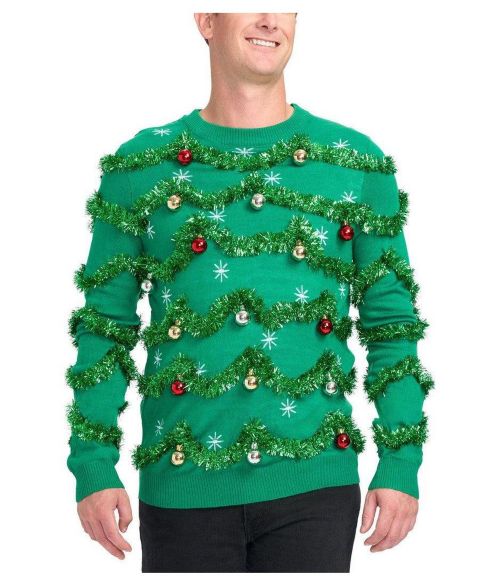 Мужской свитер Tipsy Elves Tacky Tinsel, цвет: Gaudy Garland