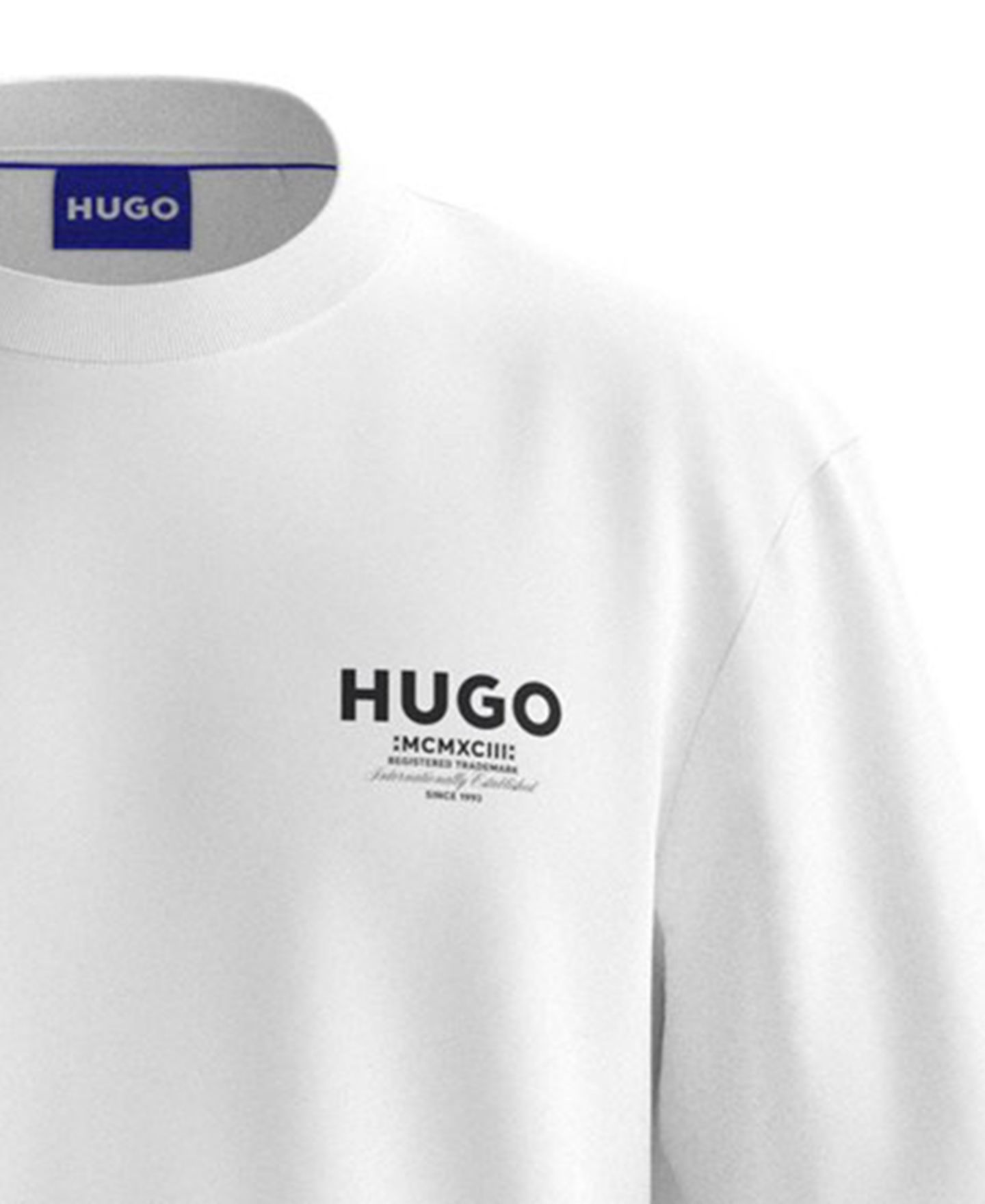 Мужская футболка Hugo Boss Nerberri Crewneck Logo, цвет: Белый — фото 3