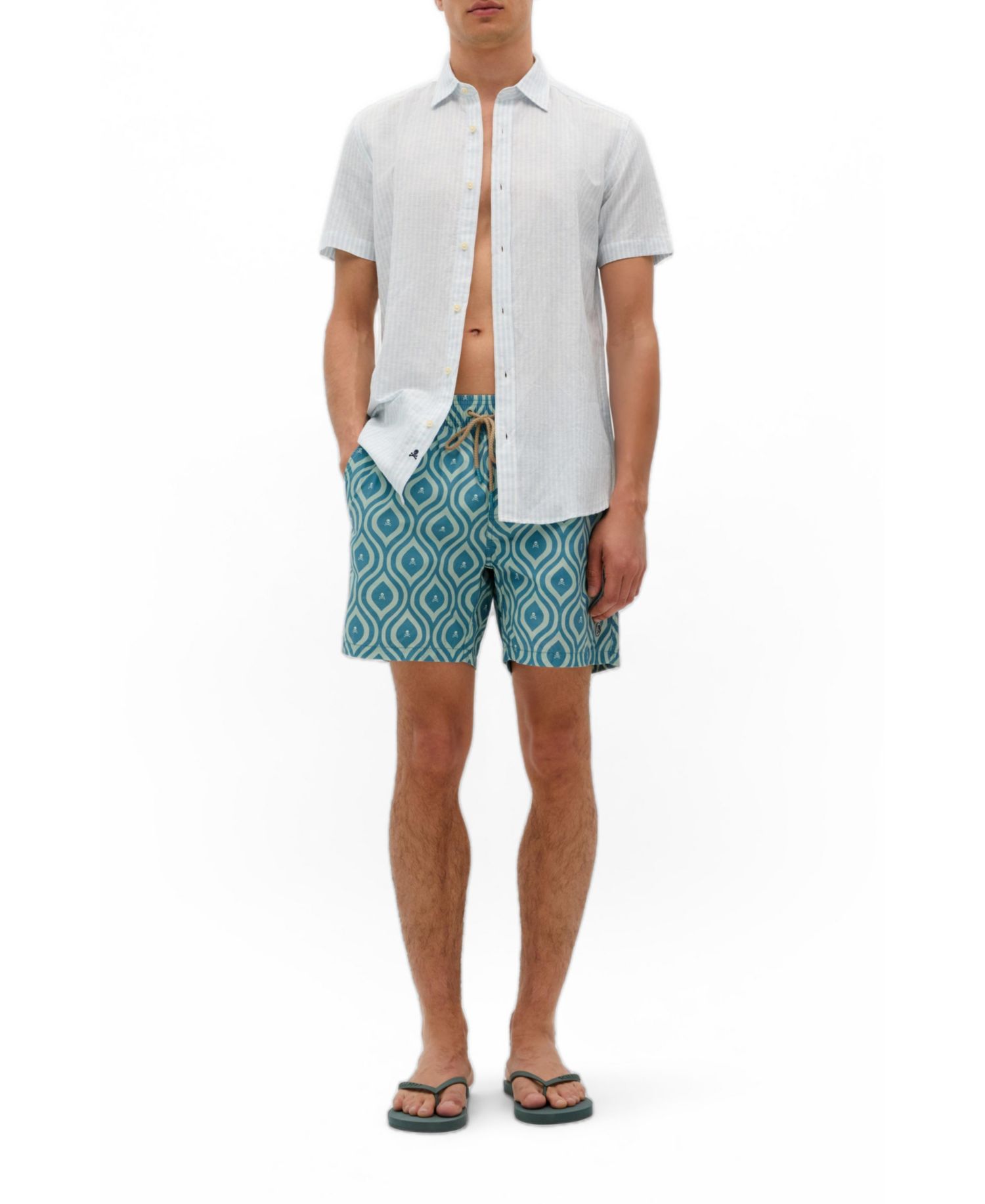 Men's Bridges Short Lined Swim Trunks