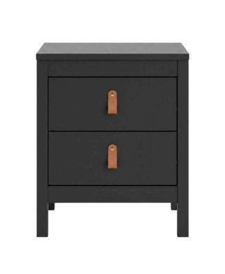 Stylish Matte Nightstand with Two Drawers for Modern Bedrooms