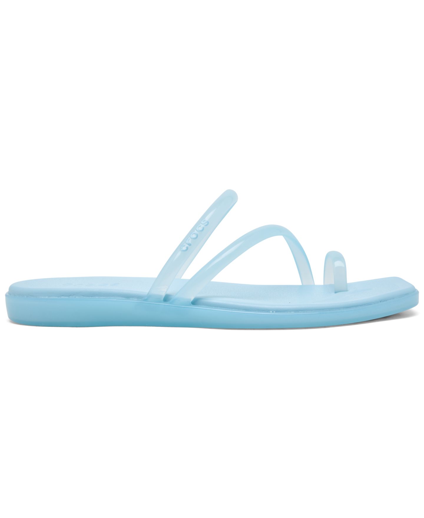 Женские сандалии Crocs Miami Jelly Square-Toe Toe Loop, цвет: Небесно-голубой — фото 2