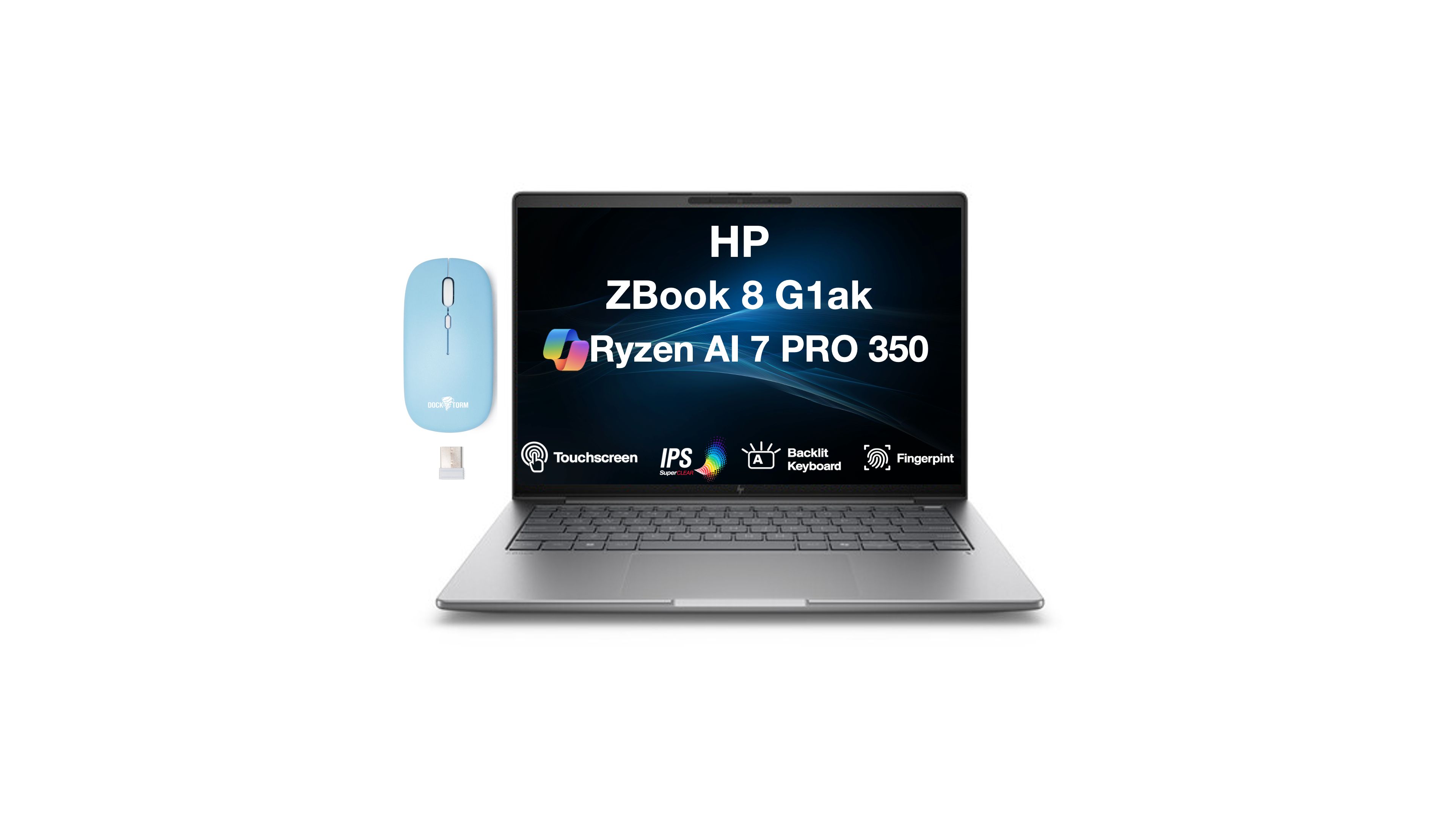 Hp Zbook 8 G1ak Workstation 14.0 Wuxga Display Ryzen Ai 7 Pro 350 32gb Ram 1tb Ssd Win 11 Pro Dkz Wireless Mouse