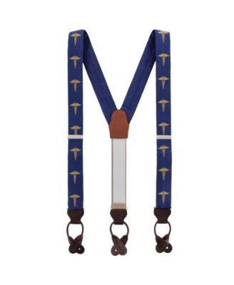Men's Medical Marvel Novelty Silk Button End Suspenders
