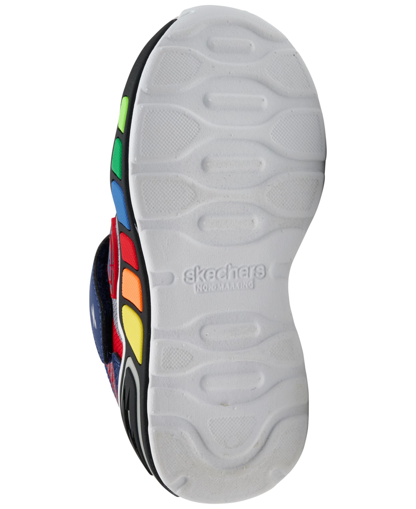Детские кроссовки Skechers Play Scene Storm Brights со светом на липучках, цвет: Тёмно-синий / Красный — фото 7
