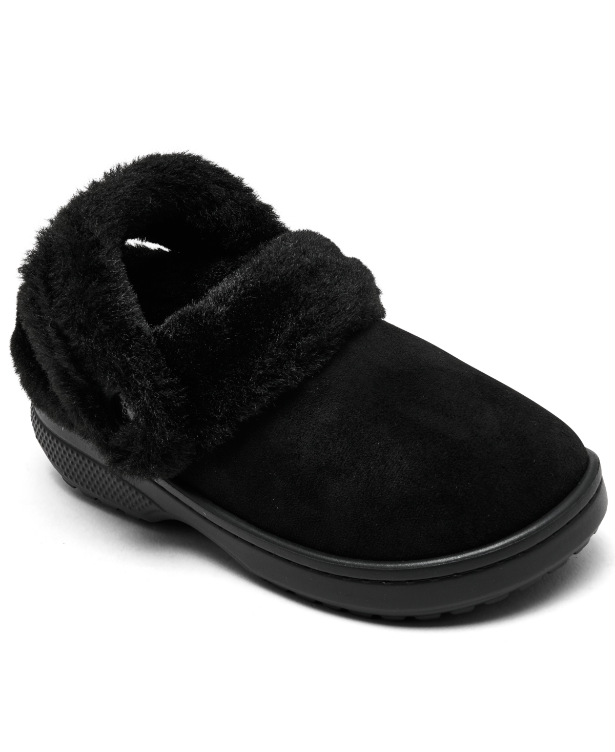 Crocs Little Girls' Unfurgettable Faux Suede and Fur Clogs from Finish Line