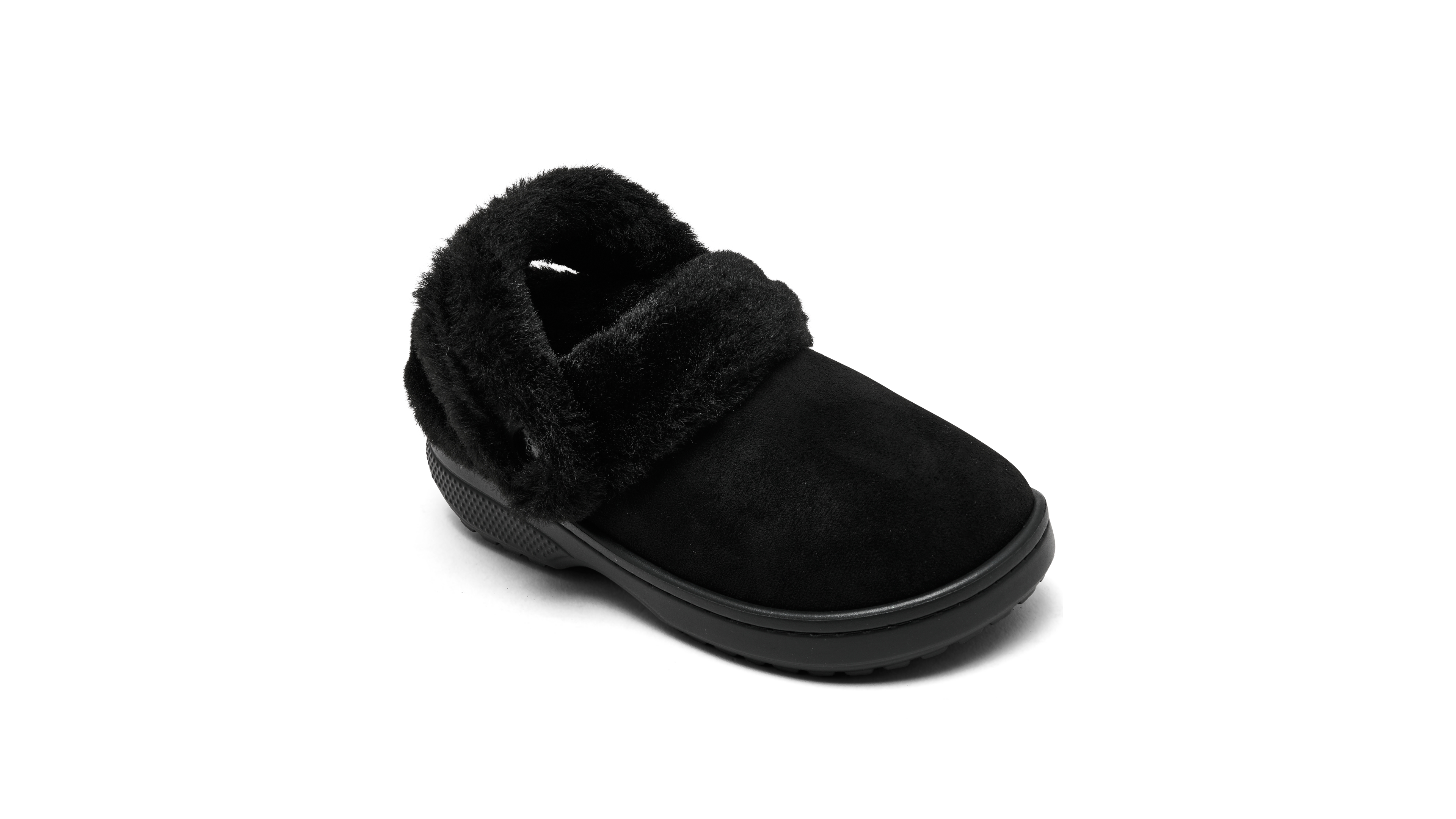 Crocs Little Girls' Unfurgettable Faux Suede and Fur Clogs from Finish Line