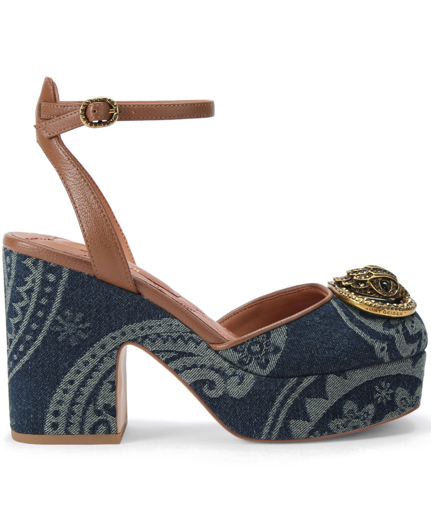 Женские туфли Kurt Geiger London Chelsea Closed Platform Dress Pumps, цвет: Синий — фото 3