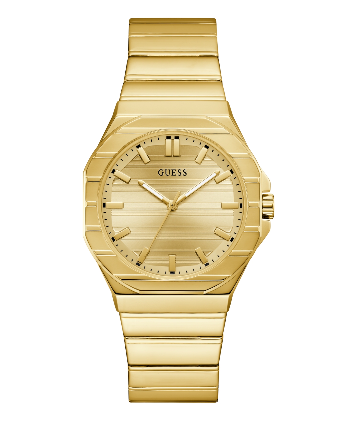 Guess Men's Quartz Jaq Gold-Tone Stainless Steel Watch 38mm